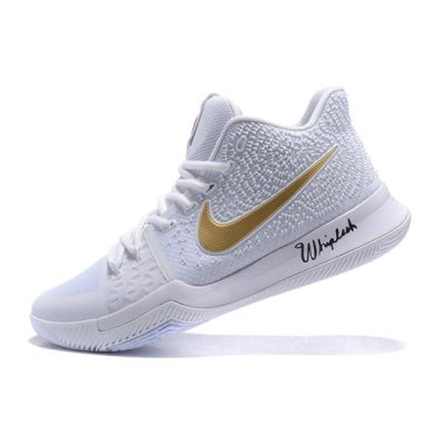 Nike Erkek Kyrie 3 Beyaz / Metal Altın Basketbol Ayakkabısı Türkiye - NG0EHZFH